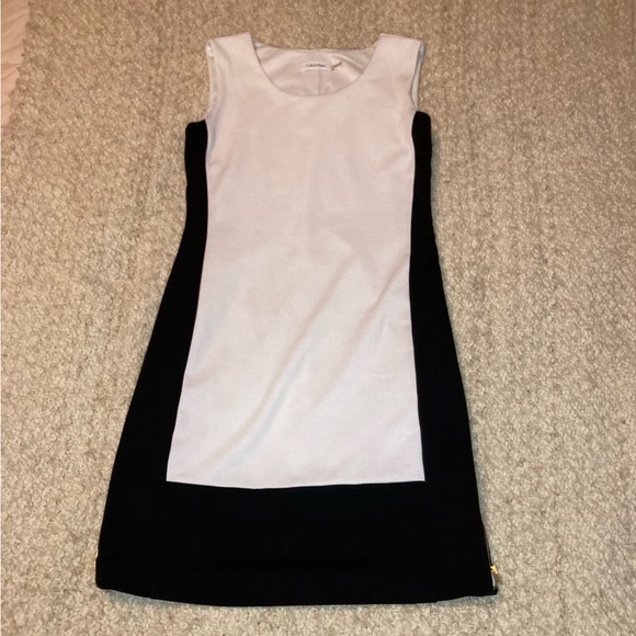 Calvin Klein Zip Up Dress size 4 white/black - Picture 4 of 10